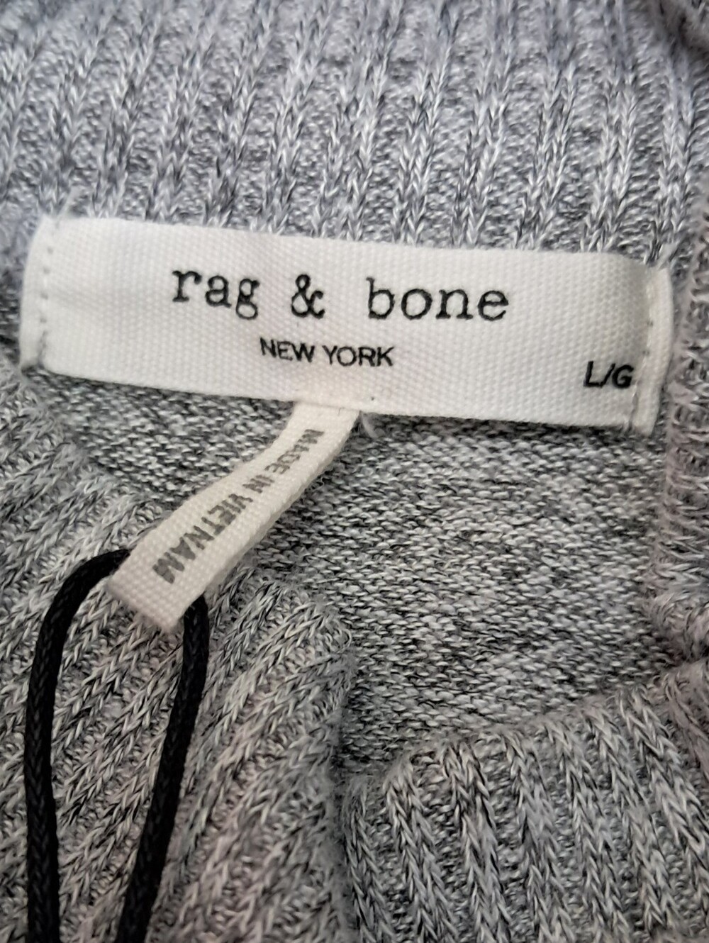 Rag & Bone NWT Sz. Lg Grey The Knit Racer Mock Turtle Neck Dress - Picture 7 of 16